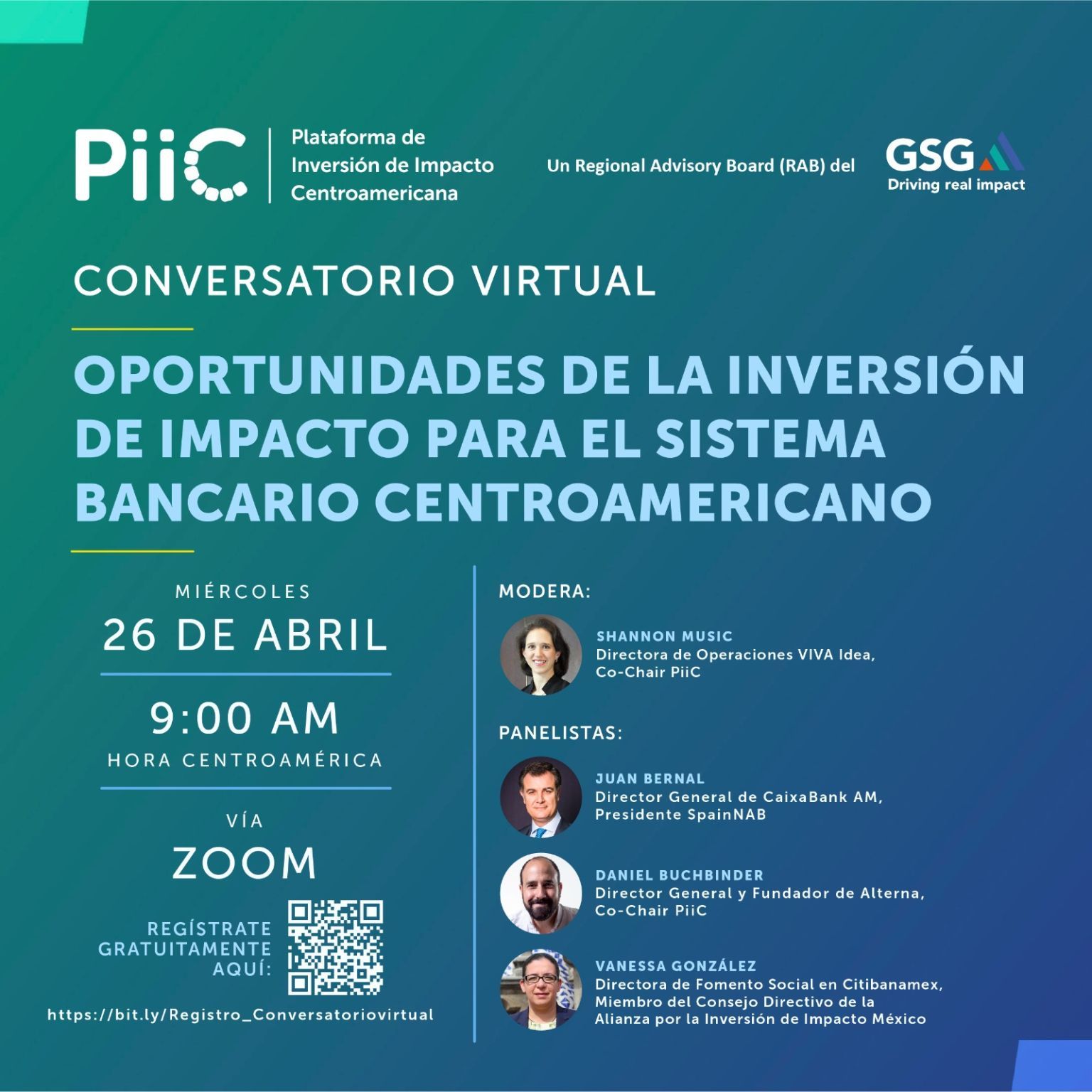 Conversatorio virtual: Oportunidades de la Inversión de Impacto para el Sistema Bancario Centroamericano
